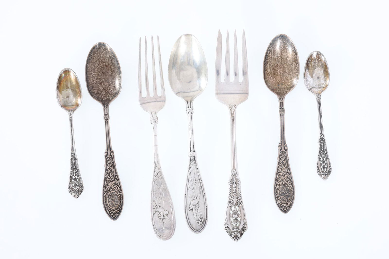 STERLING SILVER SPOONS & FORKS - WALLACE & WHITING (1 of 20)