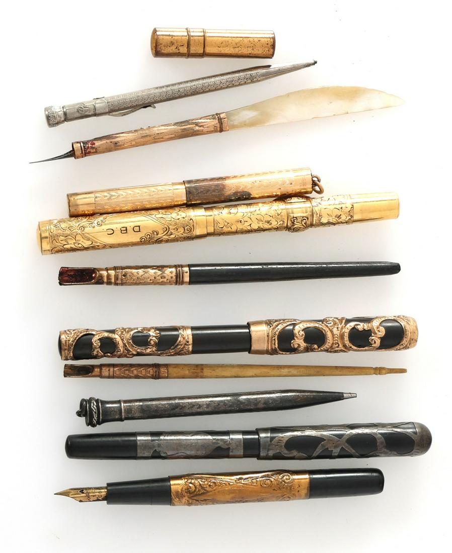 GOLD FILLED & STERLING SILVER OVERLAY PENS & PENCILS (1 of 5)