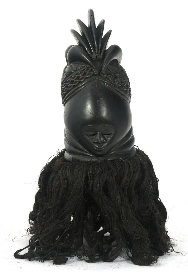 AFRICAN SIERRA LEONE SANDE SOCIETY HELMET MASK (1 of 6)