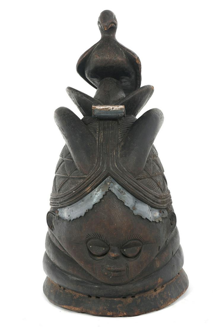 AFRICAN SIERRA LEONE SANDE SOCIETY HELMET MASK (1 of 5)