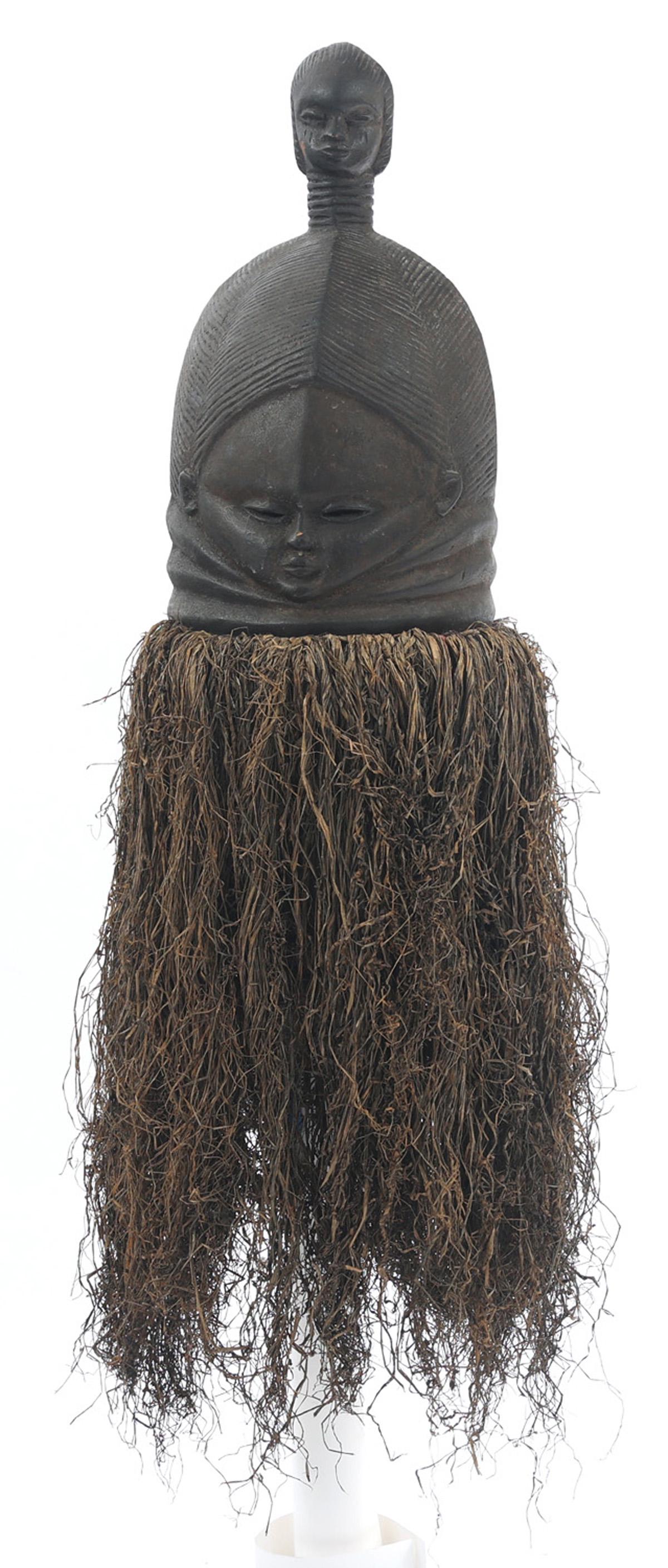 AFRICAN SIERRA LEONE SANDE SOCIETY HELMET MASK (1 of 5)