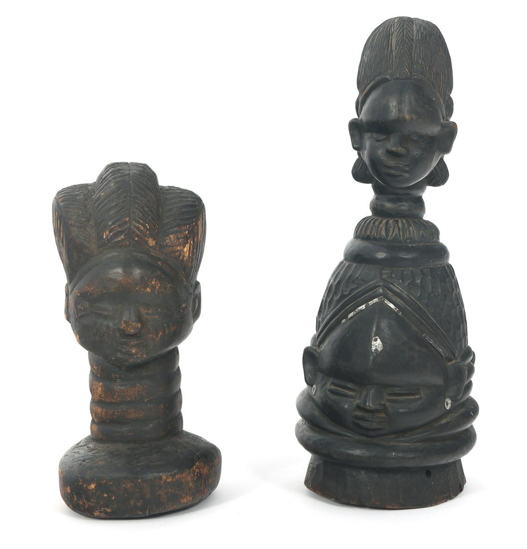 AFRICAN SIERRA LEONE MENDE MEDICINE HEAD OBJECTS (1 of 5)