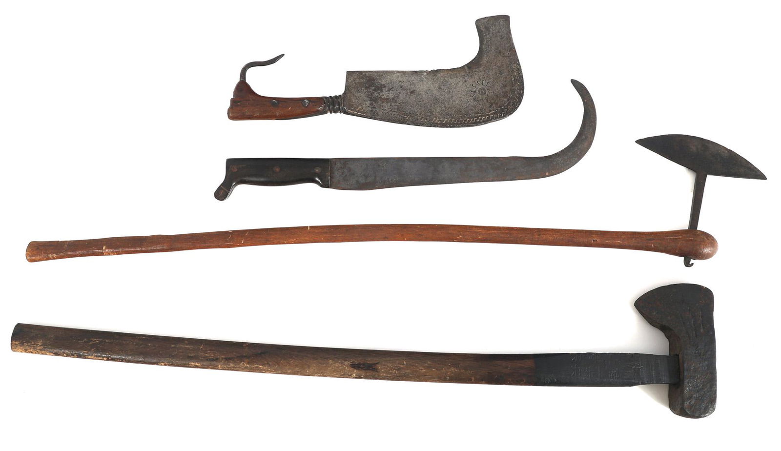 ETHNOGRAPHIC AGRICULTURAL KNIVES & AXES (1 of 10)