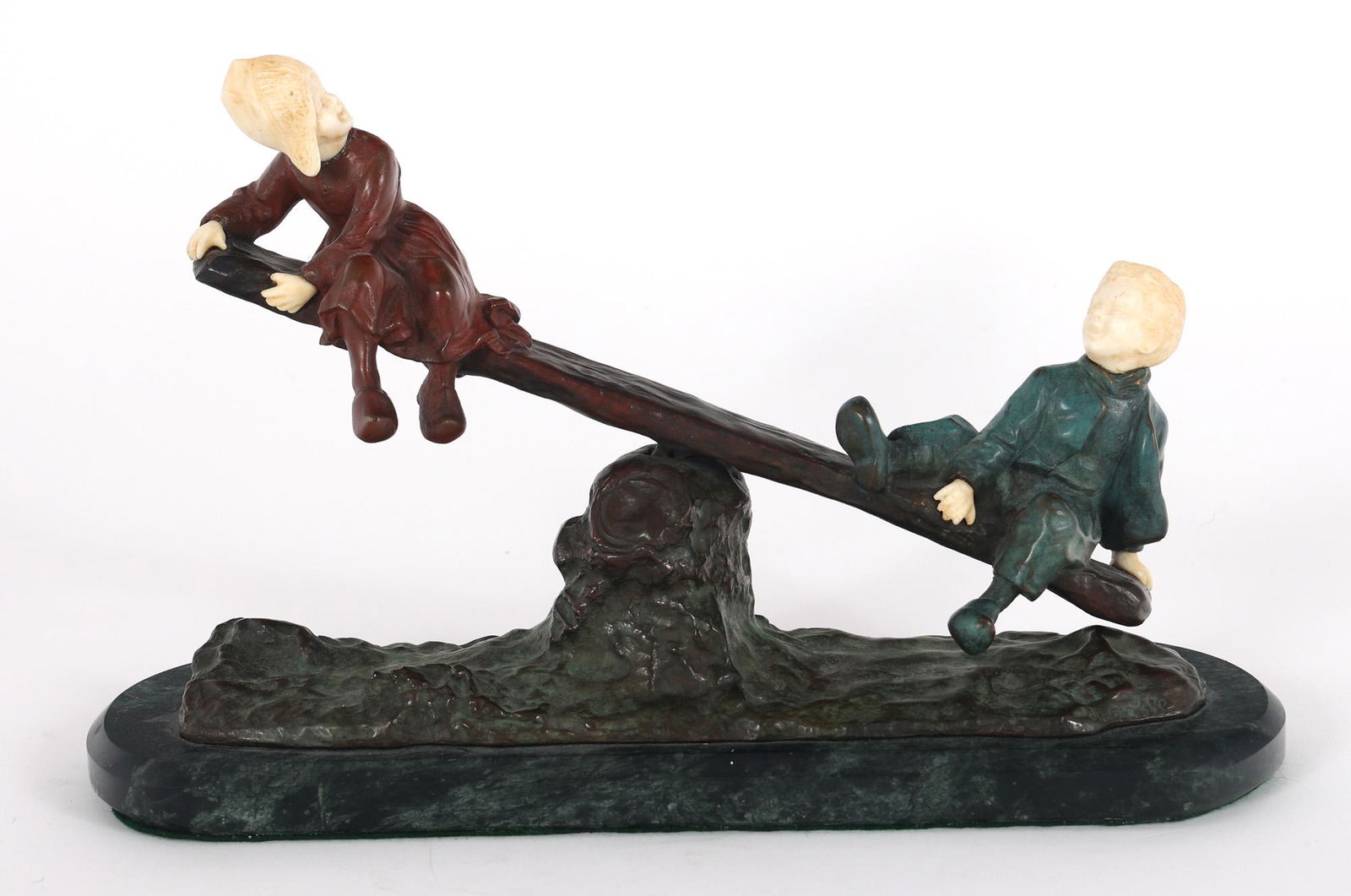 AFTER JOSEPH D'ASTE BRONZE SEE SAW SCULPTURE (1 of 7)