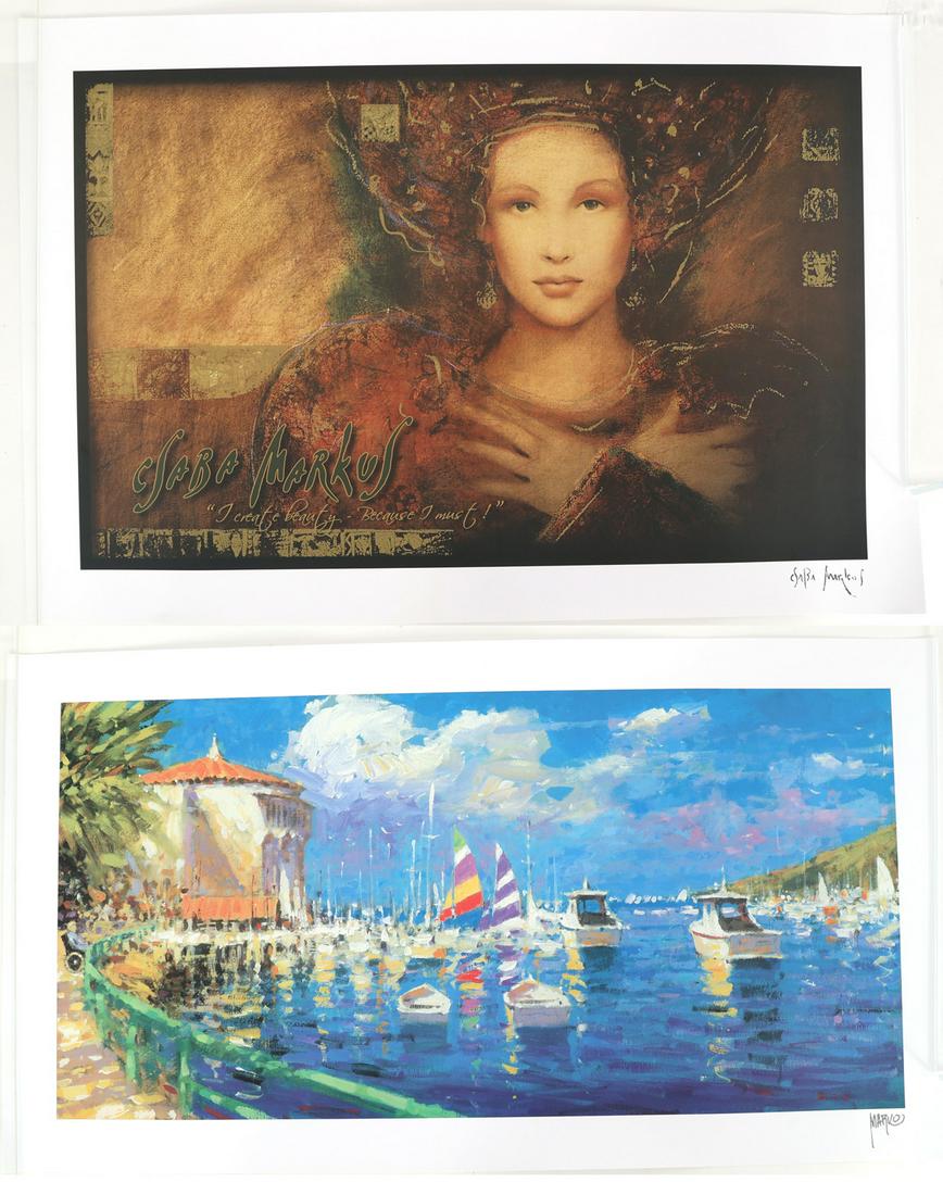 SERIOLITHOGRAPH SIGNED ART PRINTS: SERIOLITHOGRAPH SIGNED ART PRINTS Two artist signed seriolithograph art prints, both include Park West Certificate of Authenticity: Marko Mavrovich, "A Day in Catalina", 2011, 12 1/4 x 24 1/2"