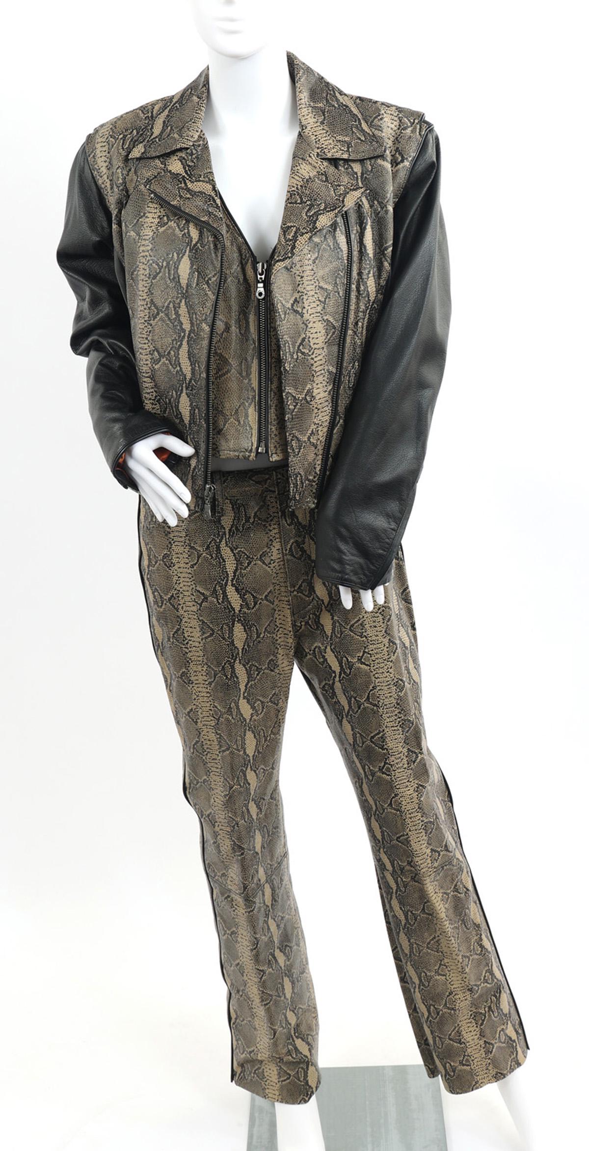 HARLEY DAVIDSON LEATHER & FAUX SNAKE SKIN ENSEMBLE (1 of 15)
