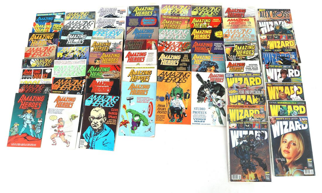 WIZARD AND AMAZING HEROES MAGAZINES (1 of 3)