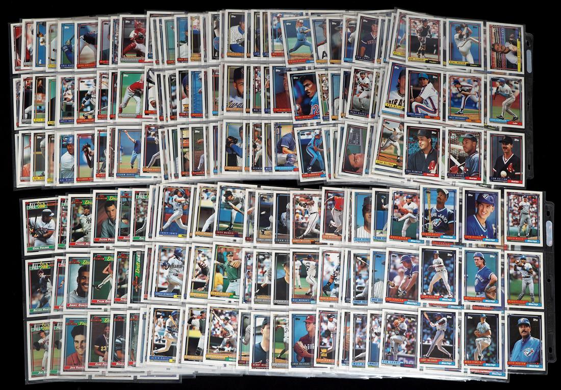 1991-1992 TOPPS BASEBALL TRADING CARDS (1 of 6)