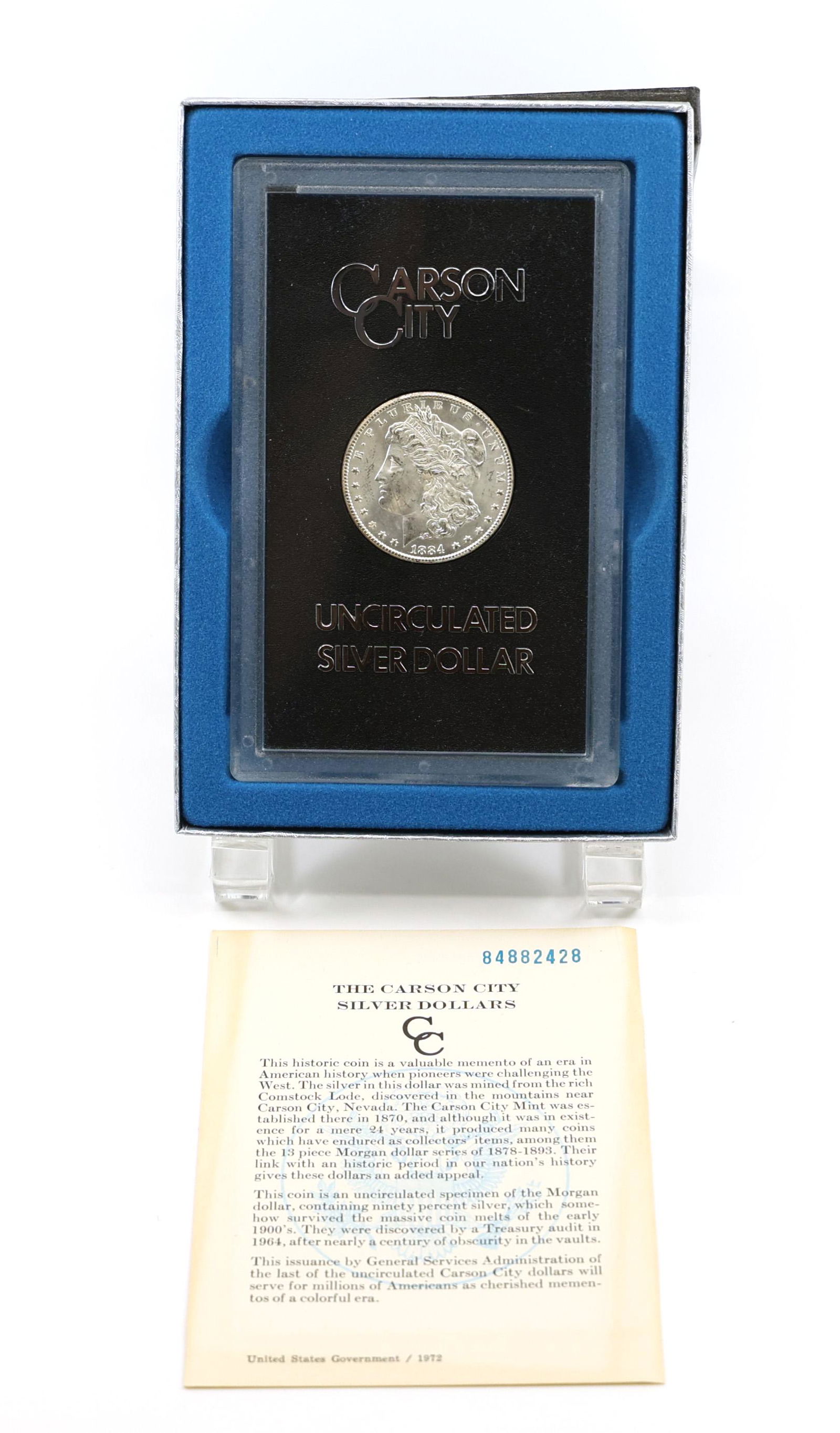 1884-CC CARSON CITY US SILVER GSA MORGAN DOLLAR COIN (1 of 5)