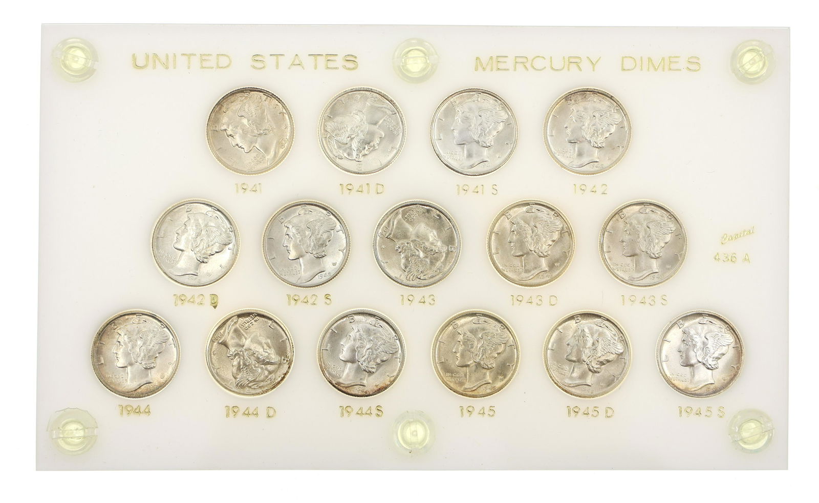 US 90% SILVER MERCURY DIMES IN CAPITAL HOLDER (1 of 3)