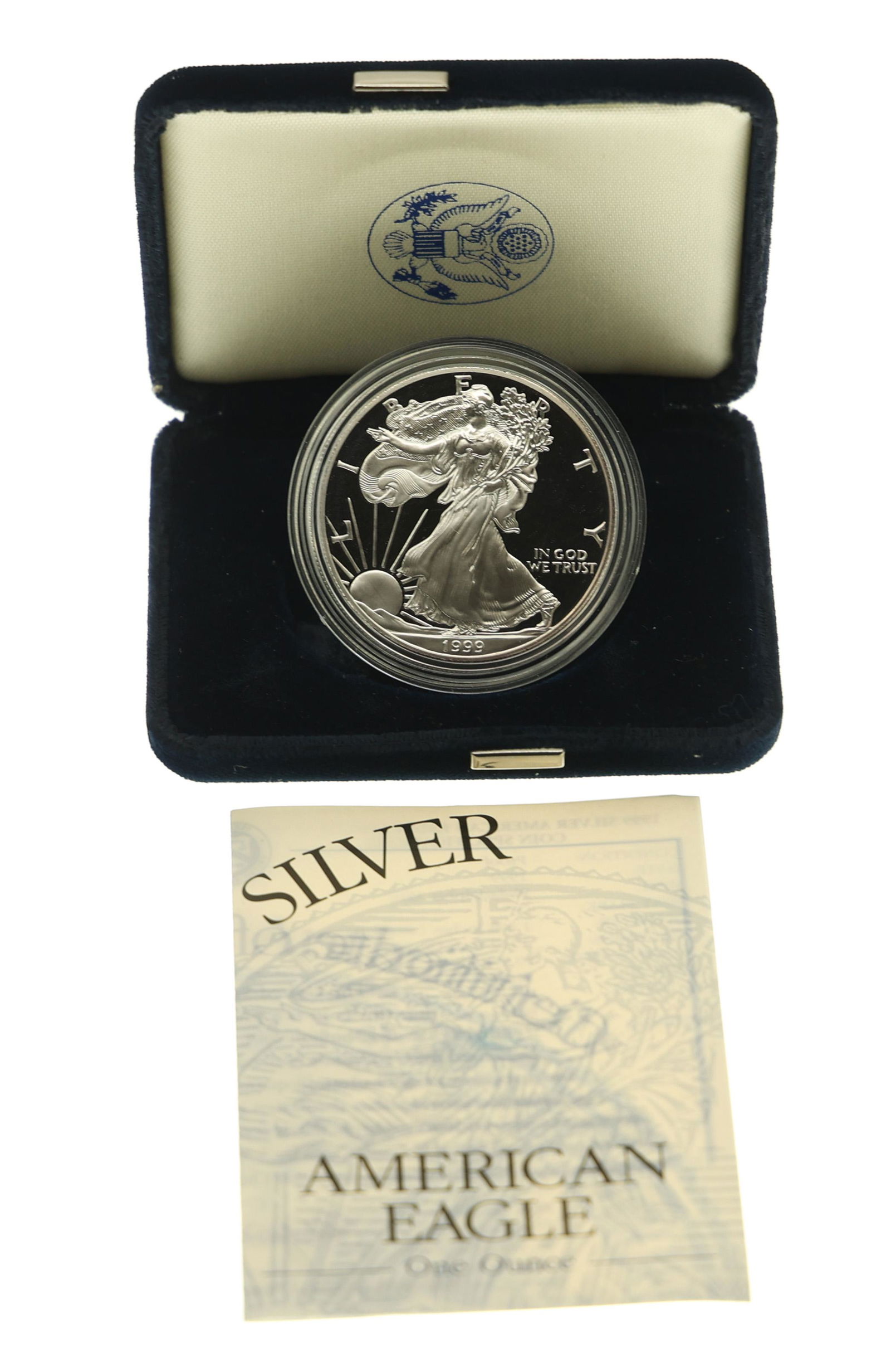 1999 AMERICAN EAGLE 1 OZ FINE SILVER PROOF COIN (1 of 4)