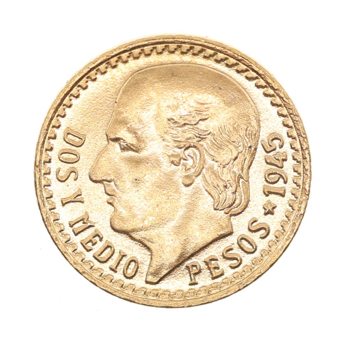 1945 MEXICAN 2.5 PESO GOLD COIN (1 of 2)