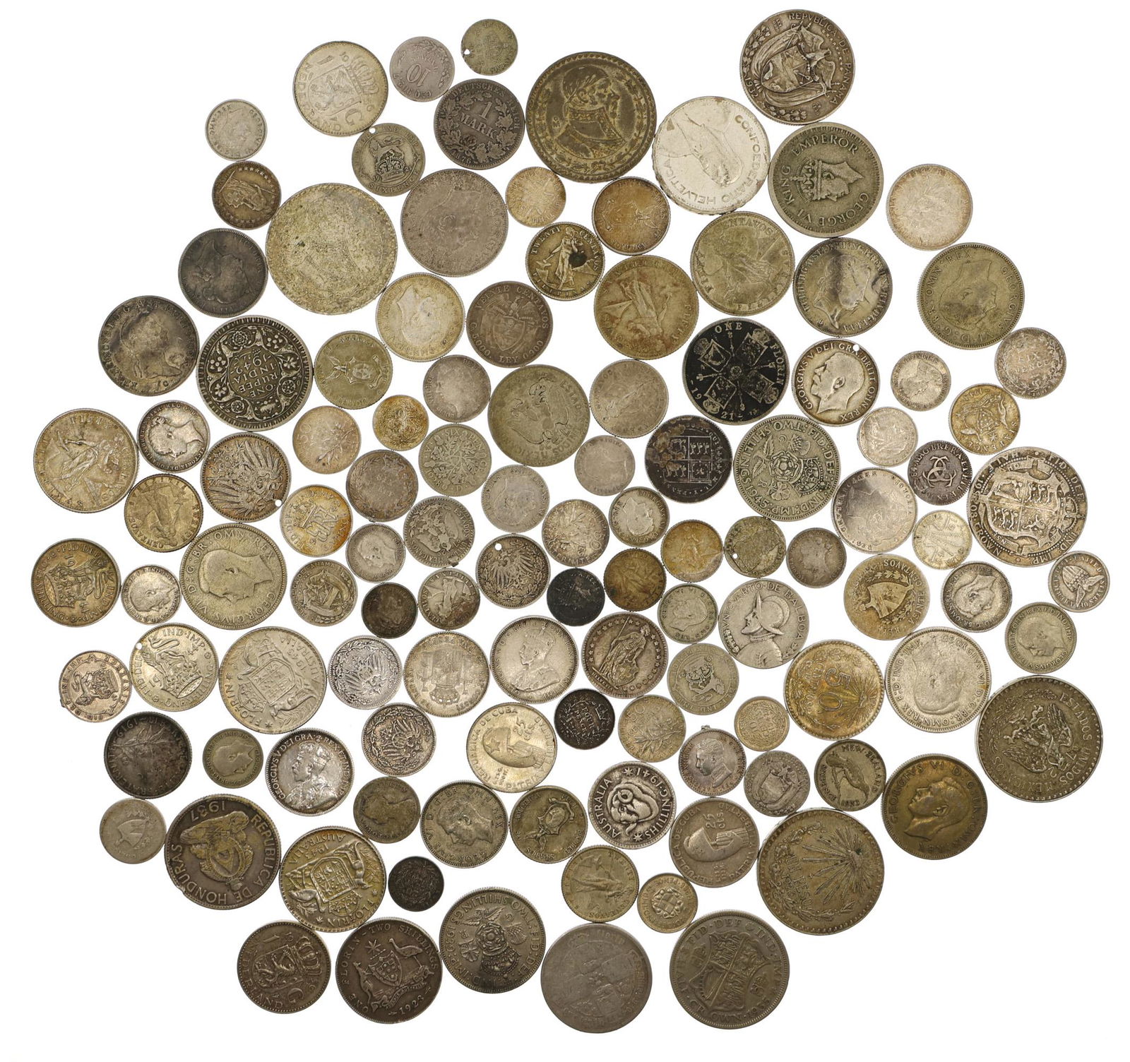 WORLD SILVER COIN BONANZA LOT (1 of 10)