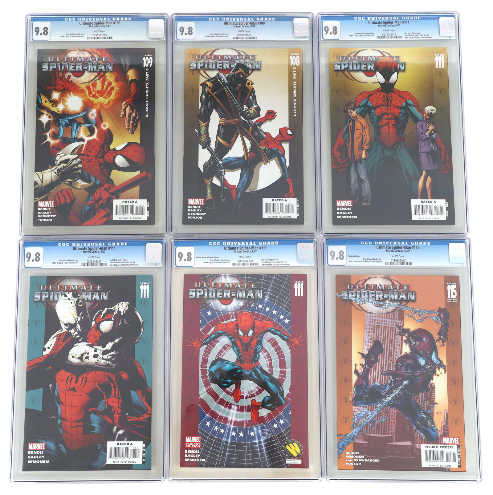 MARVEL ULTIMATE SPIDER-MAN COMIC BOOKS CGC GRADED NM/M (1 of 4)