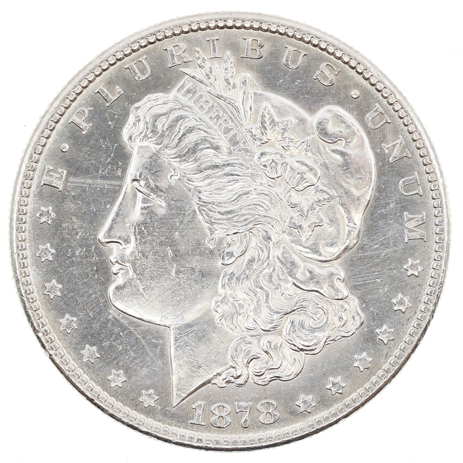 1878-S US SILVER MORGAN DOLLAR COIN UNC (1 of 2)