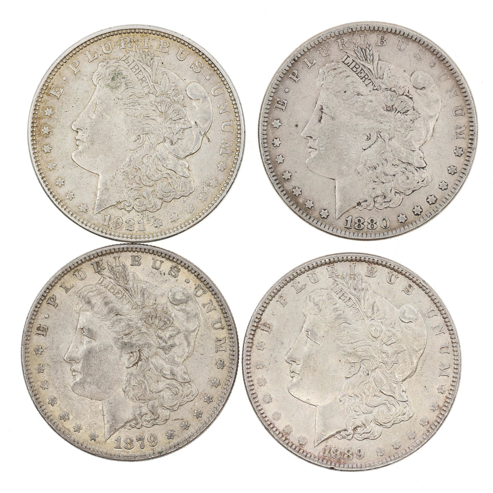 1879-1921 US SILVER MORGAN DOLLAR COINS (1 of 2)
