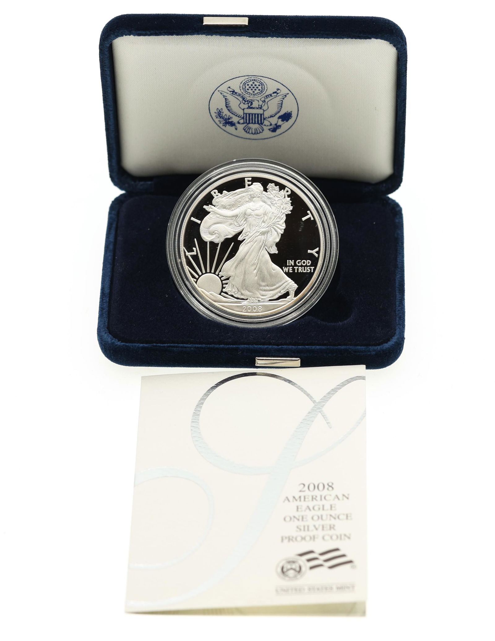 2008-W AMERICAN EAGLE 1 OZ .999 FINE SILVER COIN (1 of 4)