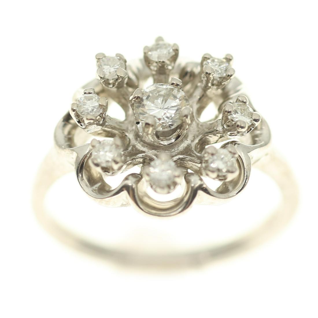 LADIES 14K WHITE GOLD 0.50 CTW DIAMOND COCKTAIL RING (1 of 6)