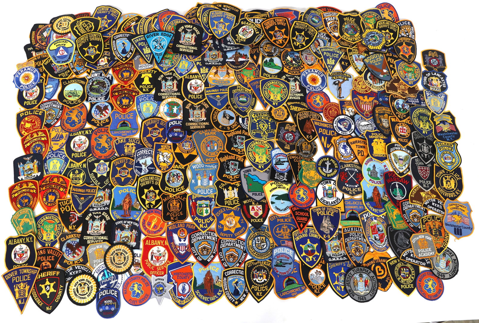 LAW ENFORCEMENT SPECIAL GROUPS NJ NEW YORK CITY PATCHES: LAW ENFORCEMENT SPECIAL GROUPS NJ NEW YORK CITY PATCHES 300+ obsolete Law Enforcement patches including City, County, and State Police, Sheriff, Corrections, K9, and Special Groups from New Jersey, Ne