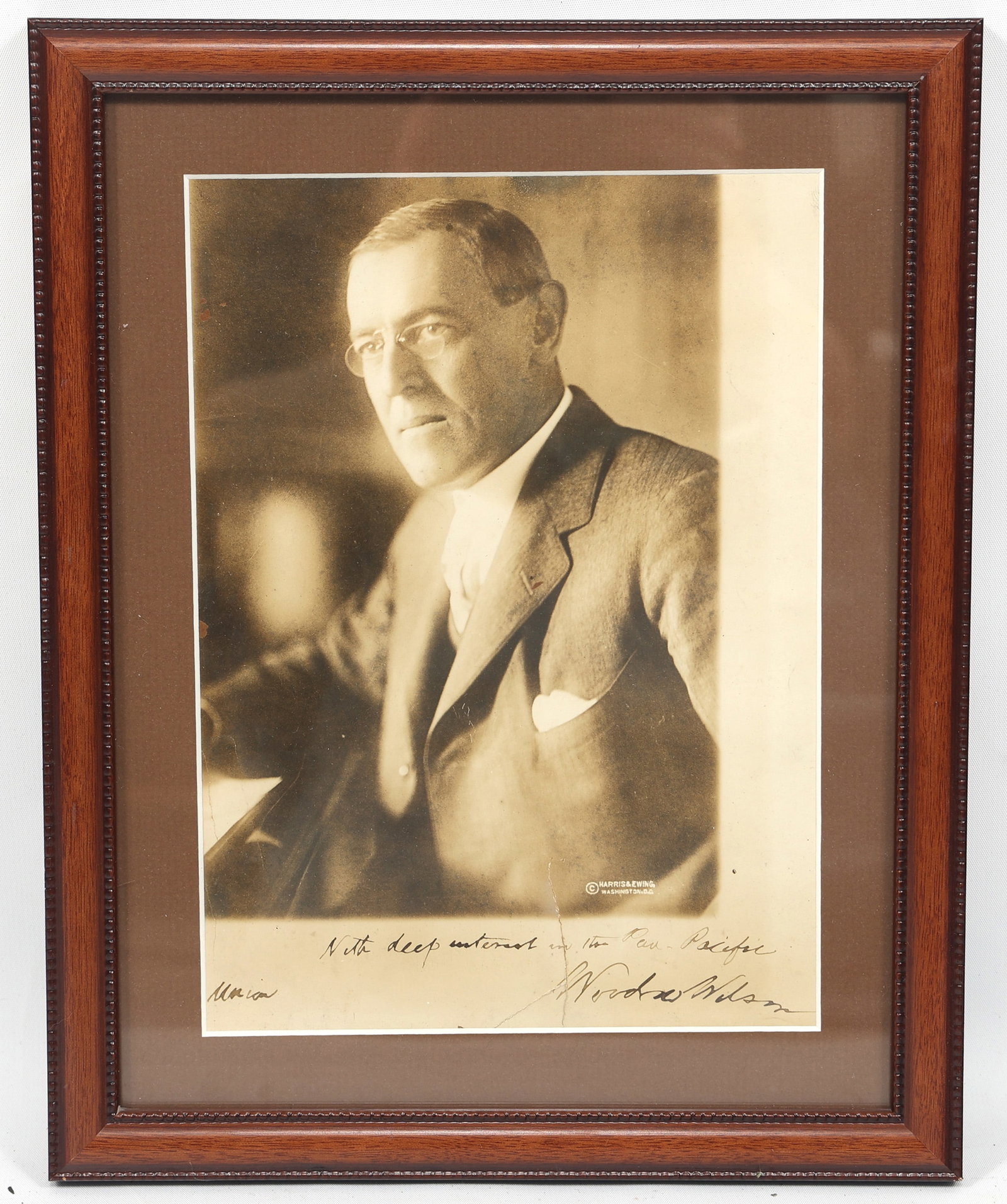 US PRESIDENT WOODROW WILSON SIGNED PHOTO PRINT (1 of 4)