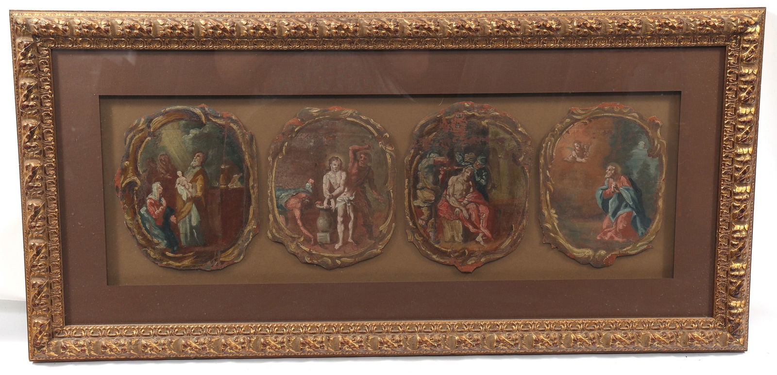 OIL ON CANVAS FOUR SCENES IN THE LIFE OF CHRIST (1 of 5)