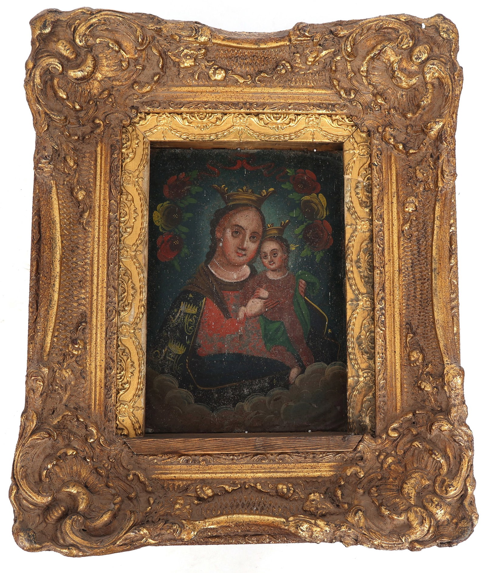 20TH C. MEXICAN RETABLO OF OUR LADY REFUGE OF SINNERS (1 of 7)