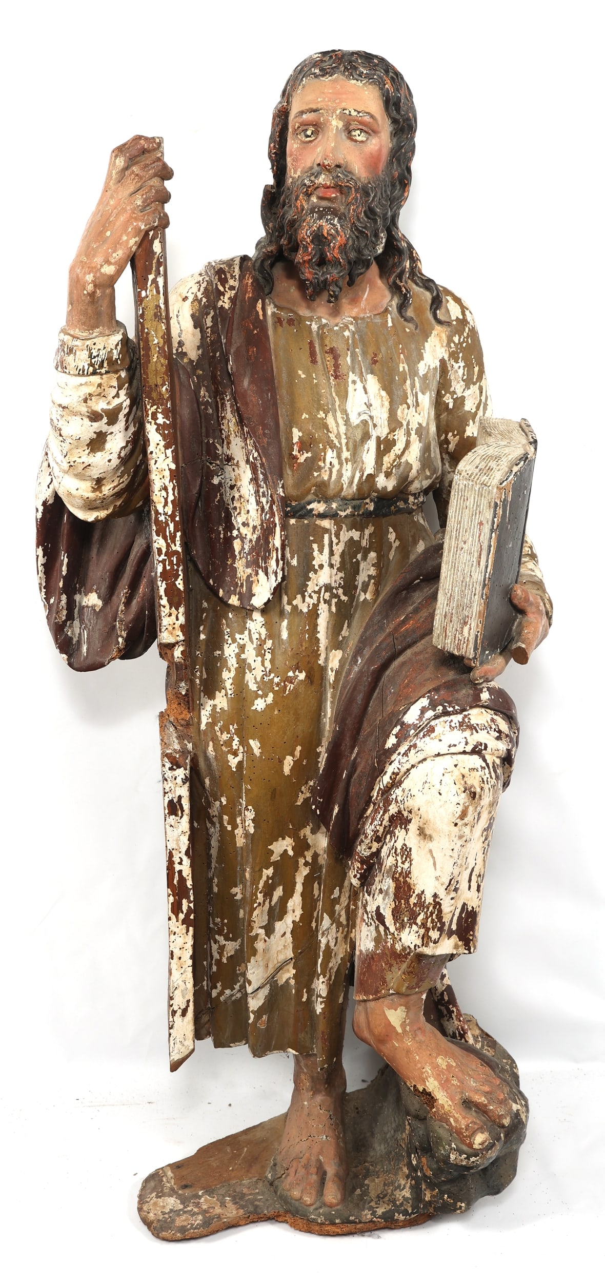 WOODEN SCULPTURE OF JESUS THE GOOD SHEPHERD (1 of 11)