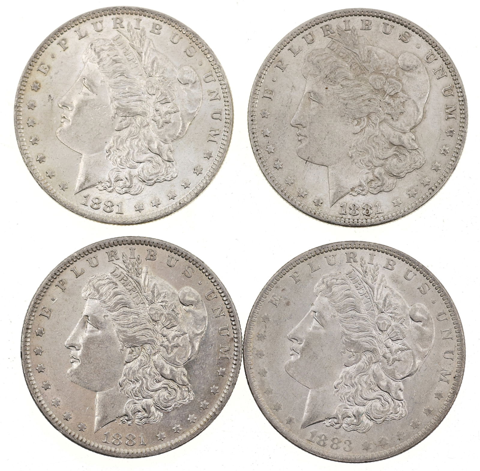 1881-O & 1883-O US SILVER MORGAN DOLLAR COINS (1 of 2)