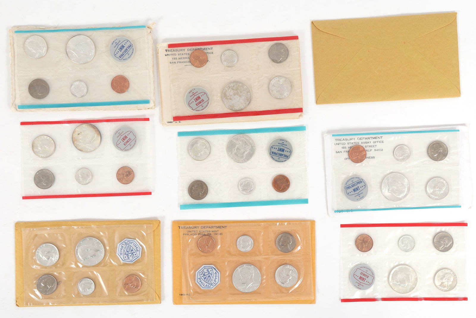 1963 - 1964 UNITED STATES SILVER MINT SETS (1 of 8)