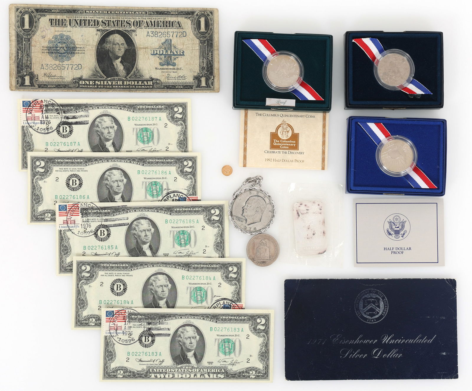 US SILVER, CURRENCY, COMMEM. COINS, FANTASY COIN & MORE (1 of 7)