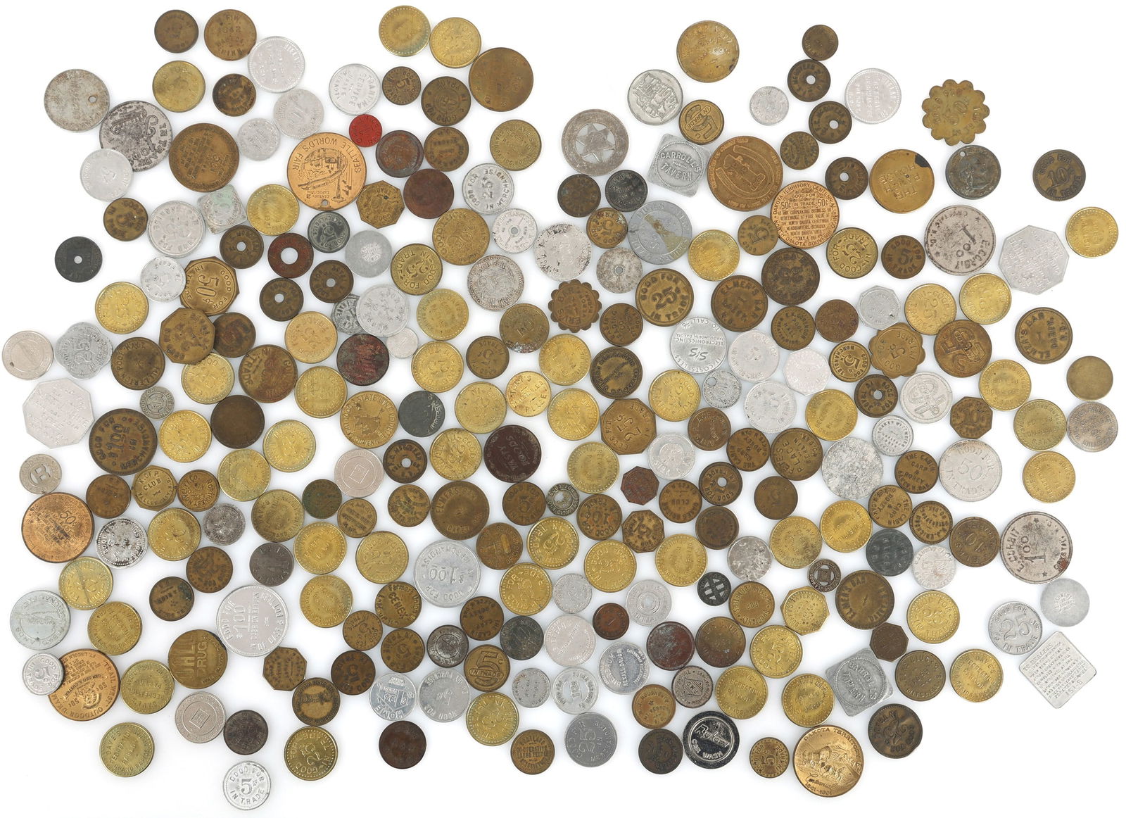 EXONUMIA TOKENS - TAX TRADE & MORE 250+ (1 of 10)