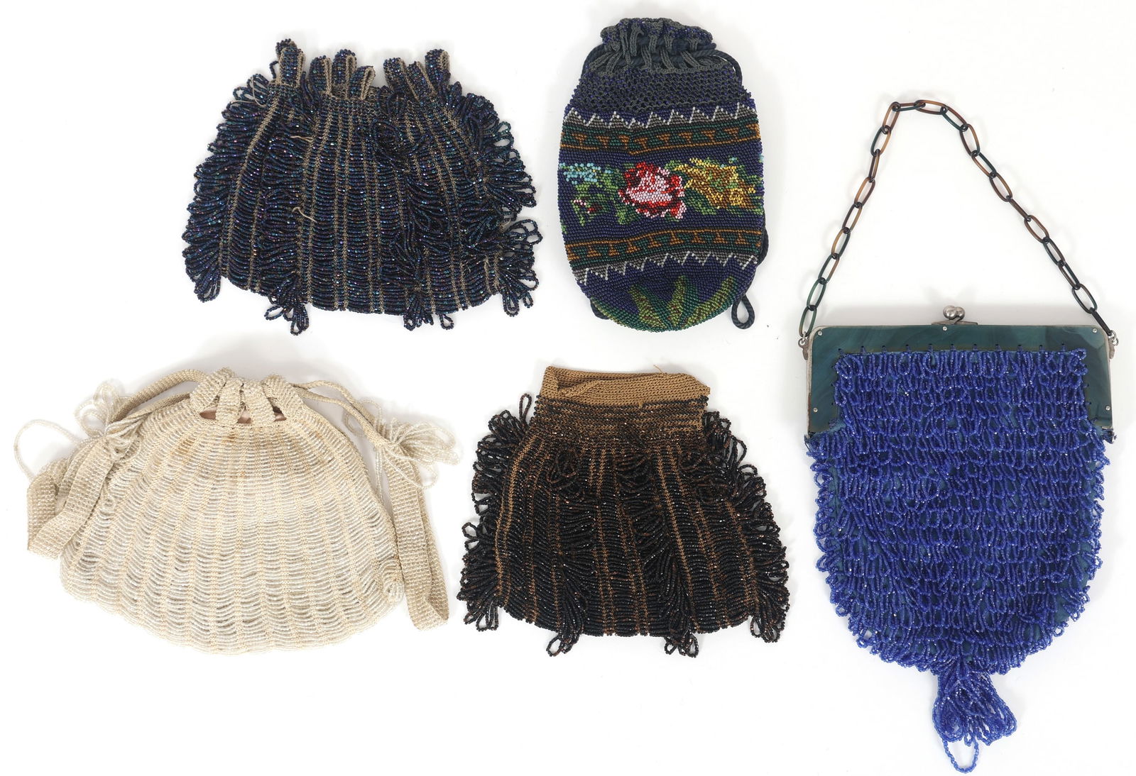 DRAWSTRING & KISS CLASP BEADED EVENING BAGS (1 of 8)