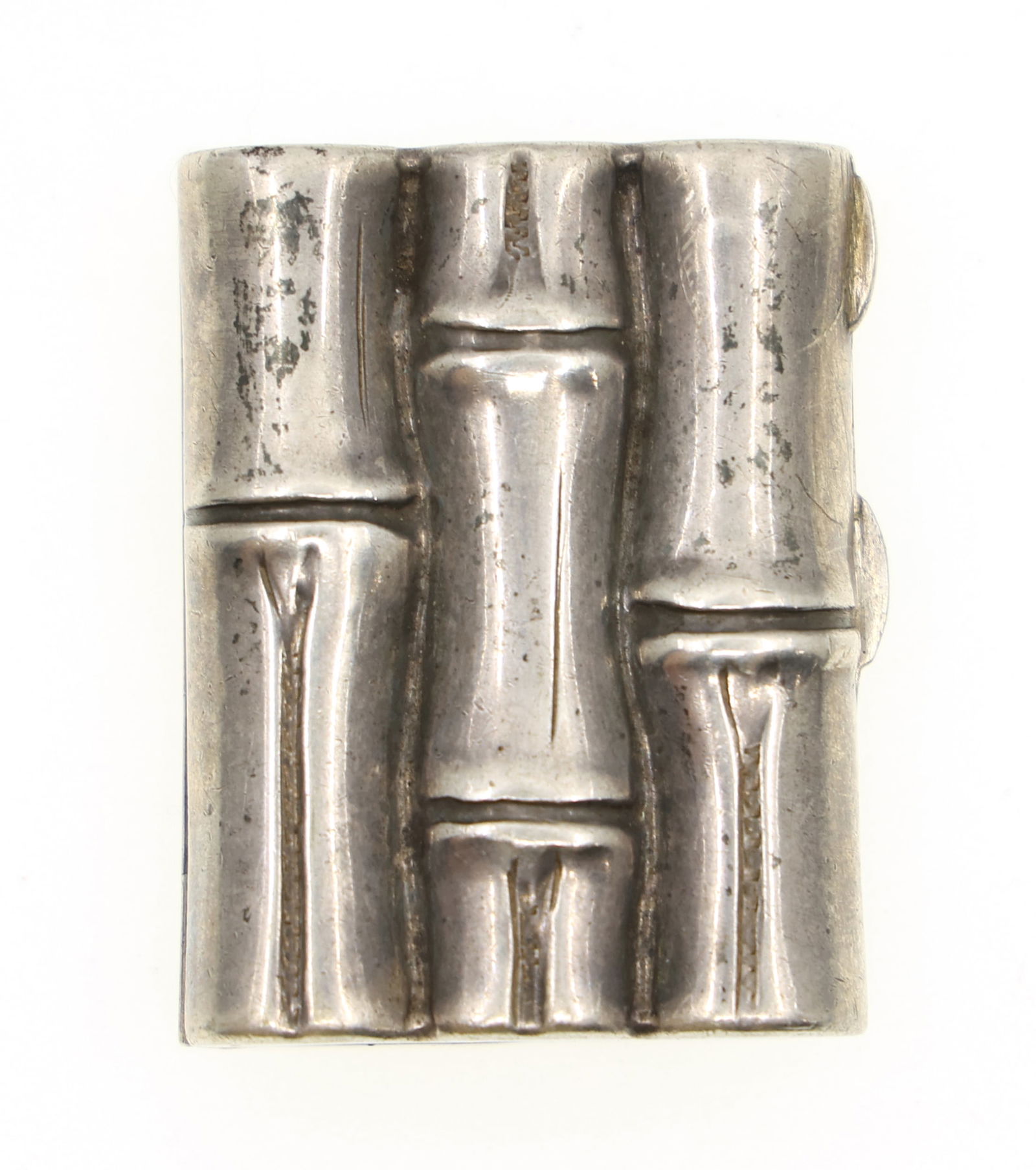 TIFFANY & CO. STERLING SILVER BAMBOO DESIGN PILL BOX (1 of 7)