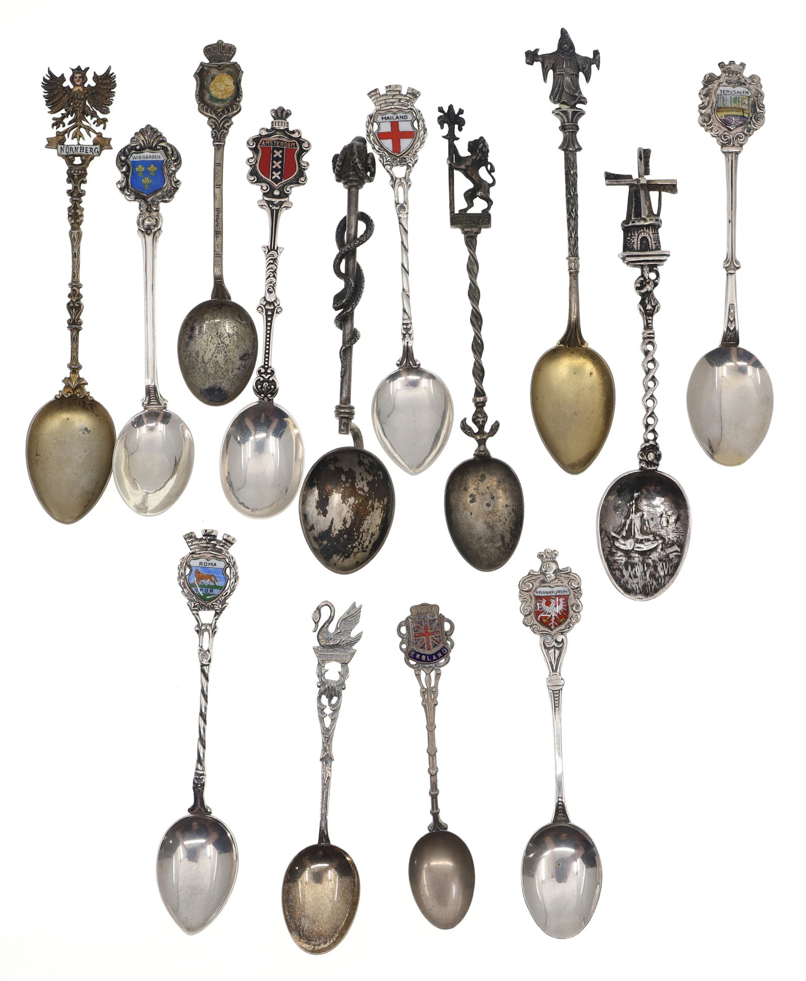 .800 SILVER SOUVENIR SPOONS (1 of 7)