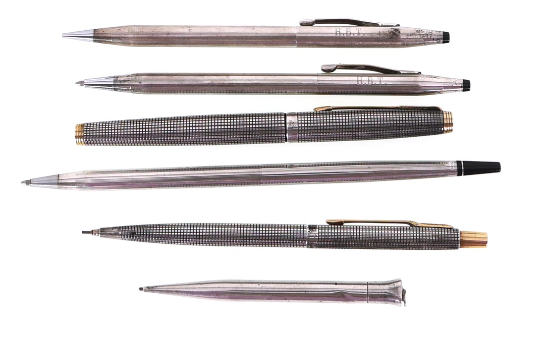 STERLING SILVER CASED PENCILS & ROLLERBALL PENS (1 of 14)