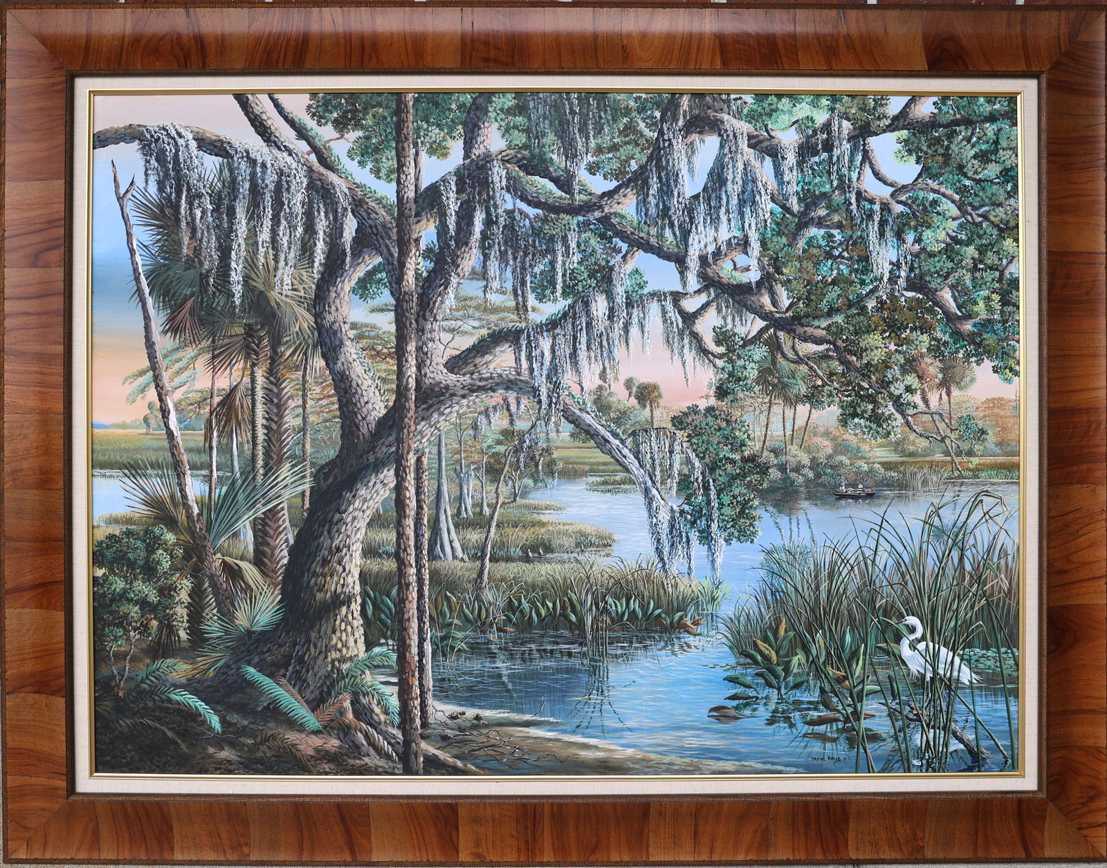 DANIEL BUTLER OIL ON CANVAS FLORIDA WETLAND SCENE (1 of 4)