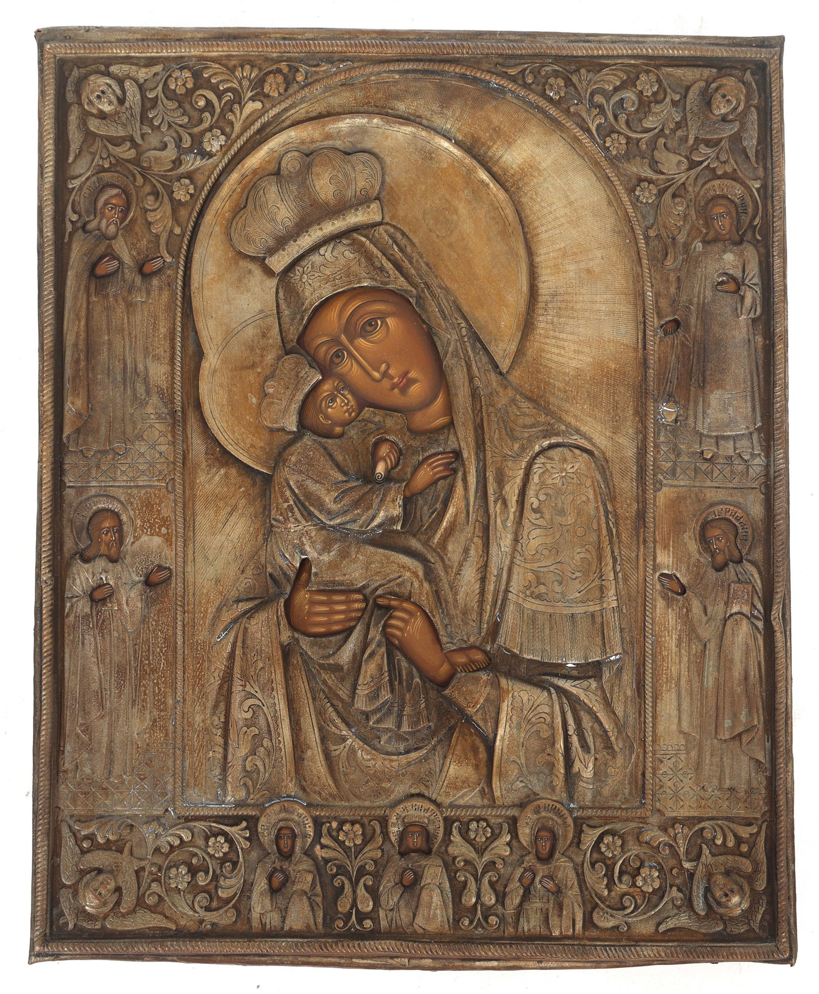 RUSSIAN ORTHODOX VLADIMIRSKAYA ICON WITH RIZA (1 of 6)