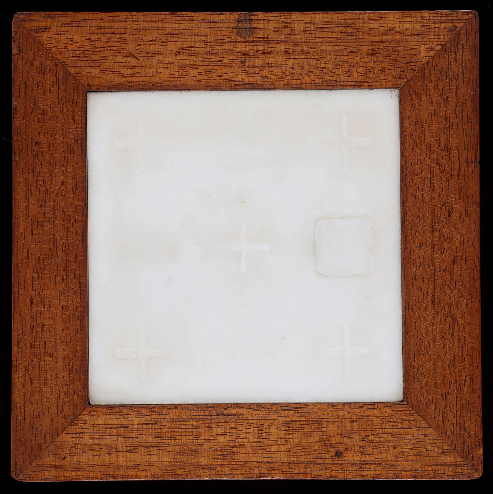 CATHOLIC MARBLE ALTAR STONE IN WOODEN FRAME (1 of 5)
