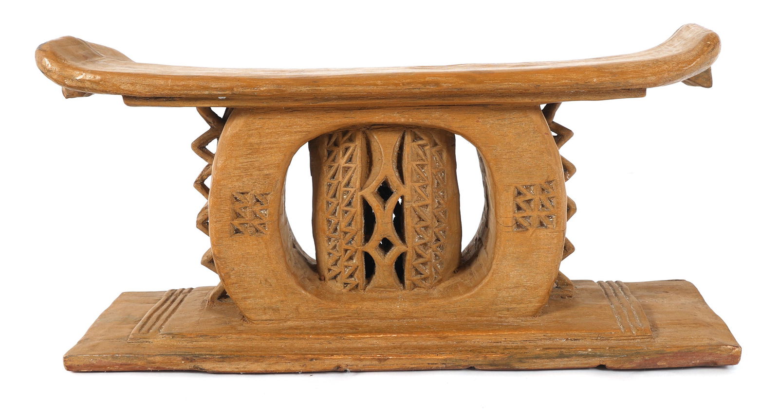GHANAIAN ASANTE CARVED WOOD STOOL (1 of 7)