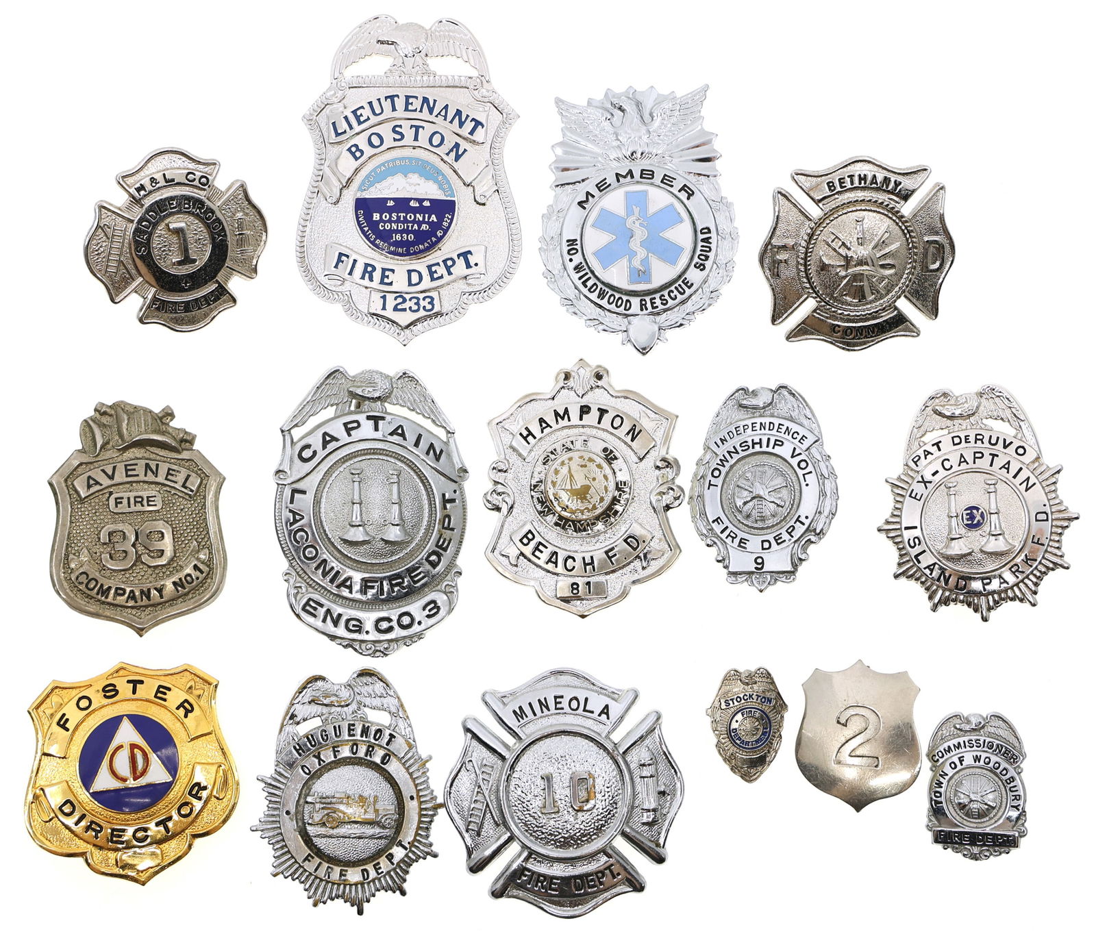 OBSOLETE FIRE DEPARTMENT & EMERGENCY BADGES (1 of 5)