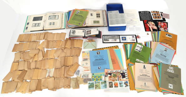 PHILATELIC STAMPS - FIRST DAY COVERS, ALBUMS, & LOOSE: PHILATELIC STAMPS - FIRST DAY COVERS, ALBUMS, & LOOSE Large Philatelic stamp lot consisting of:&nbsp;  1984 Franklin Mint International Olympic Committee Official First Day Cover collection box set, i