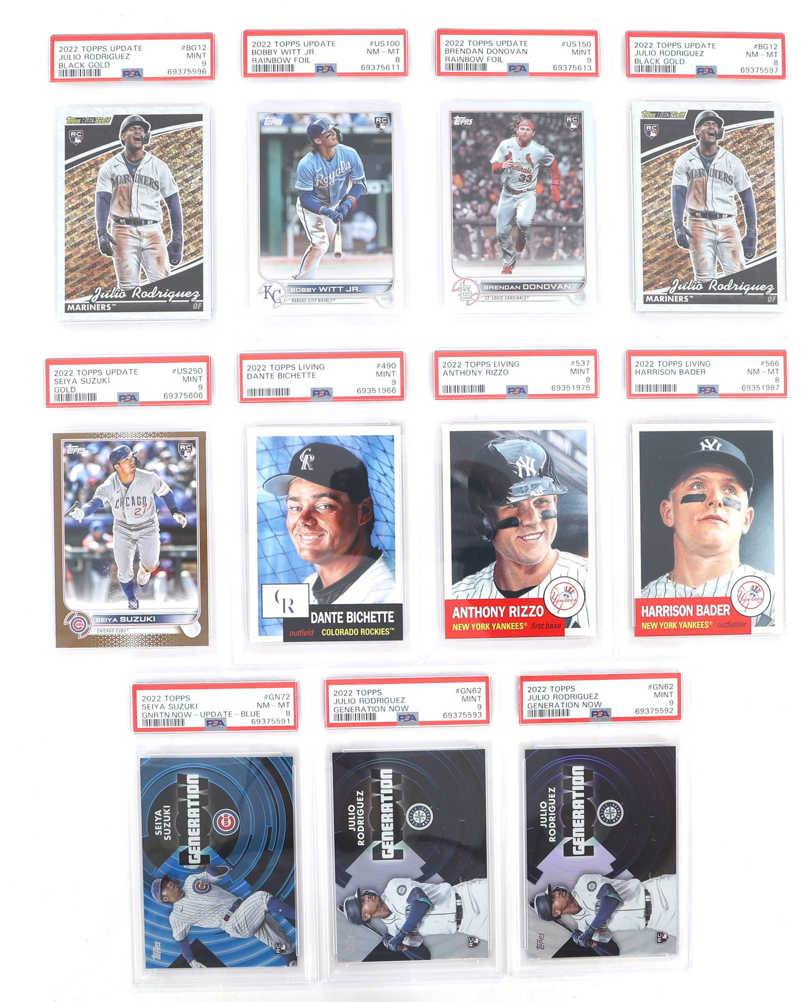 2022 TOPPS BASEBALL CARDS PSA GRADED (1 of 5)