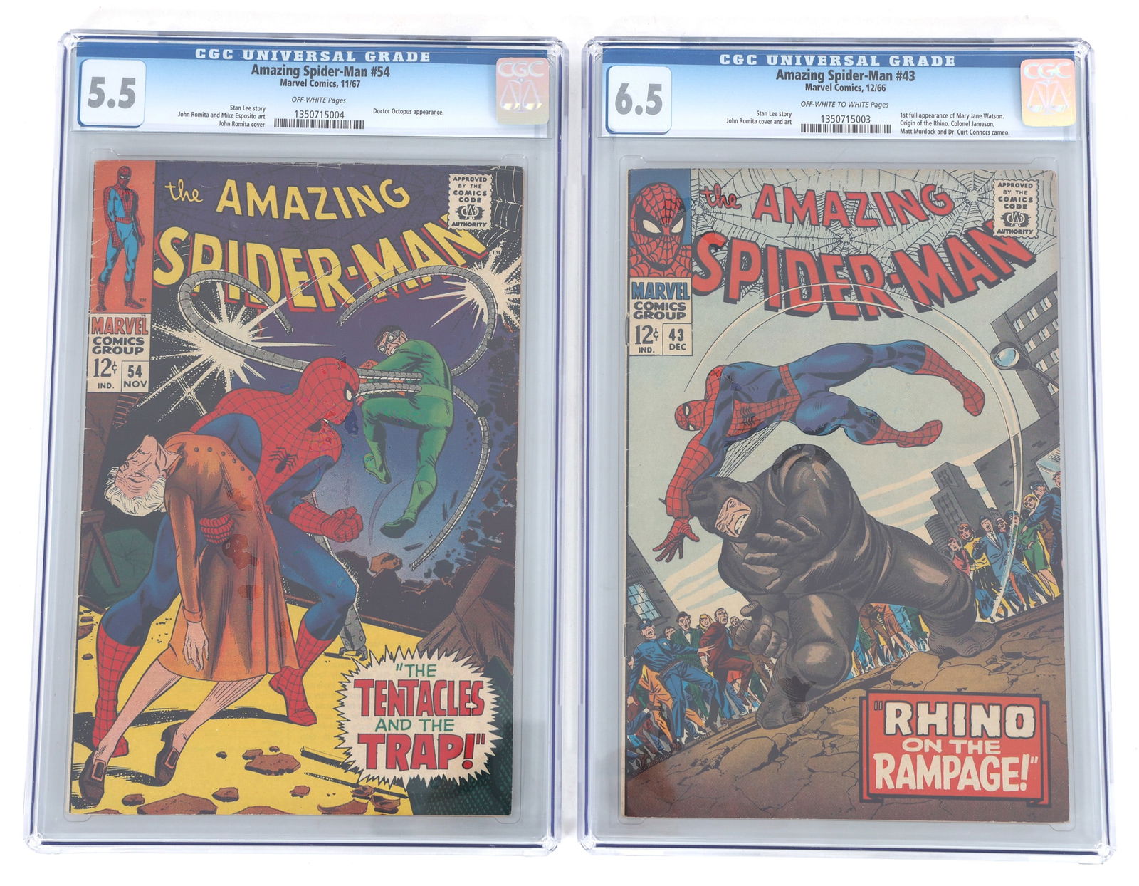 MARVEL THE AMAZING SPIDER-MAN COMIC BOOKS CGC GRADED (1 of 4)