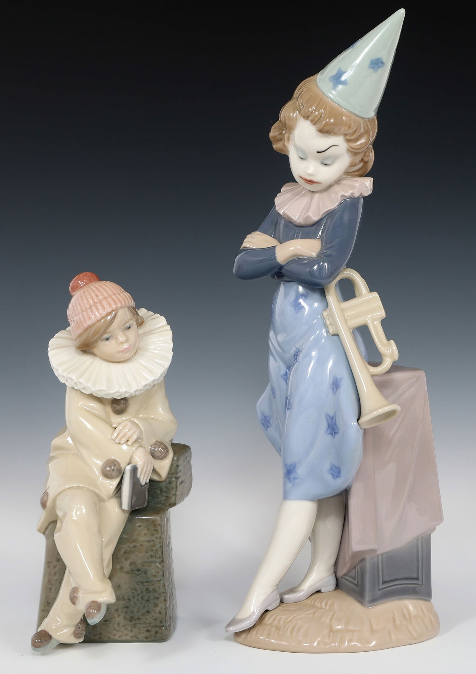 LLADRO PORCELAIN CLOWN FIGURINES 5203 & 5060 (1 of 6)