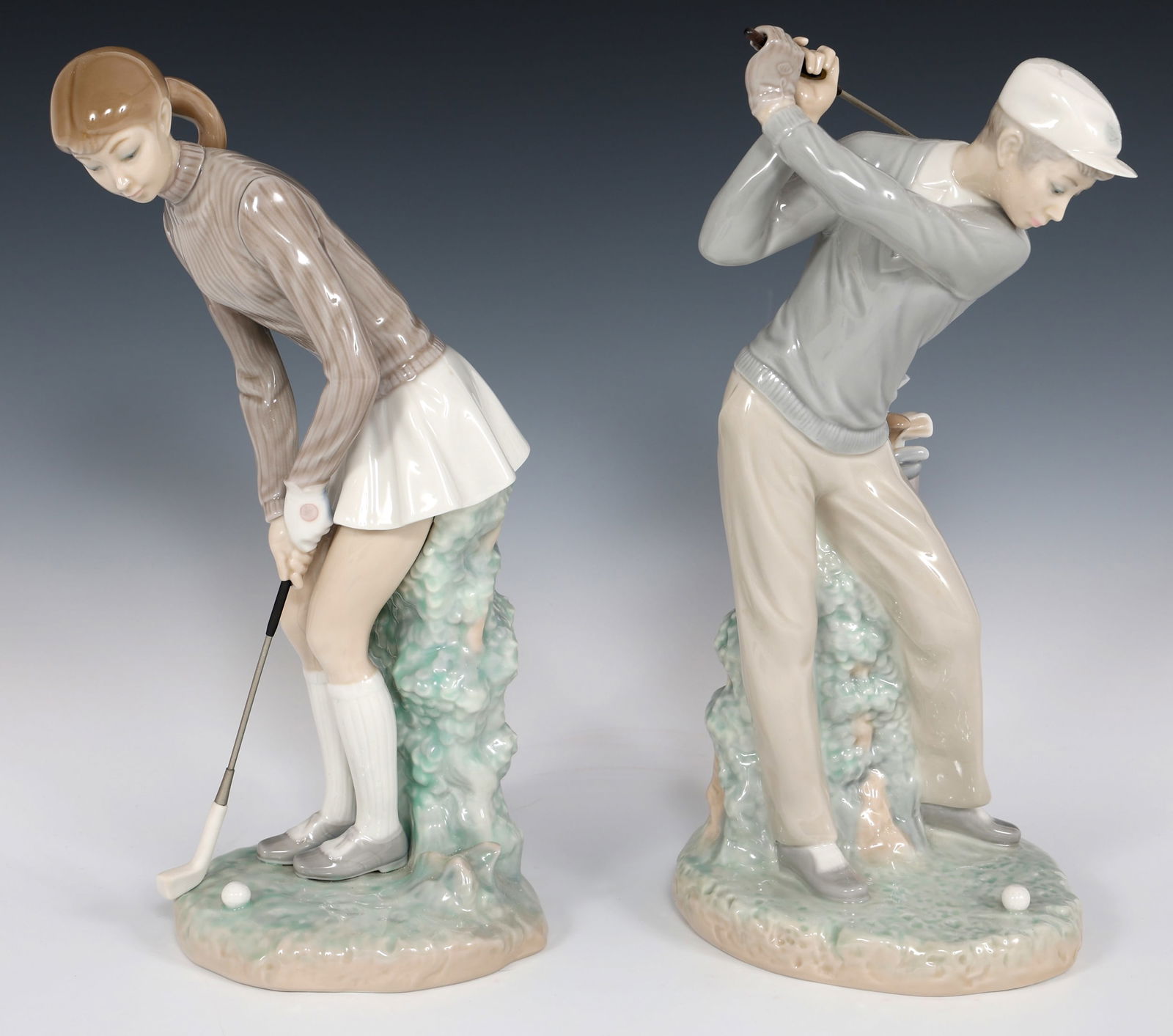 LLADRO GOLFER PORCELAIN FIGURINES 4824 & 4851 (1 of 6)