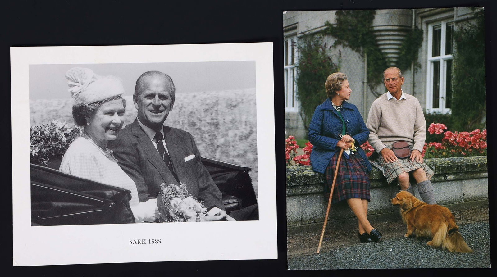 1989 & 1990 QUEEN ELIZABETH II PRINCE PHILIP XMAS CARDS (1 of 5)
