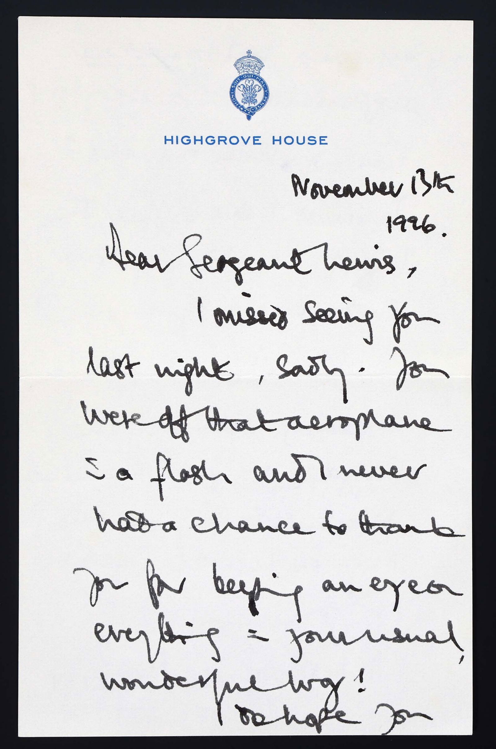 1996 KING CHARLES III ALS AUTOGRAPH LETTER (1 of 7)