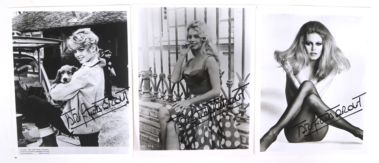 BRIGITTE BARDOT AUTOGRAPHED PHOTOS (1 of 4)