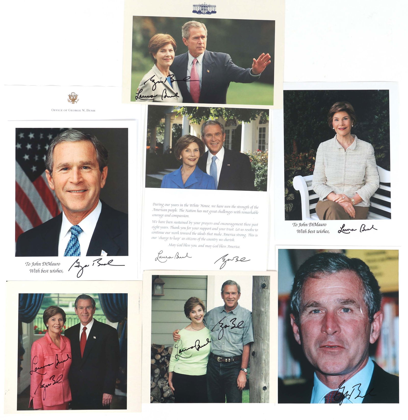 US PRESIDENT GEORGE W BUSH & FIRST LADY AUTOGRAPHS (1 of 6)