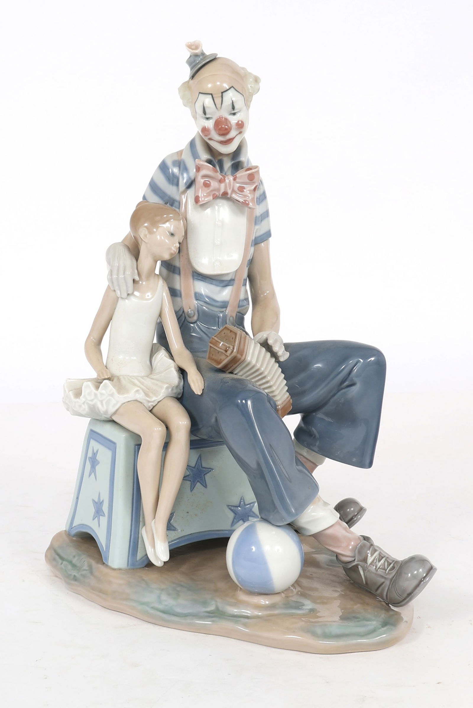 LLADRO PORCELAIN CLOWN & GIRL 5052 FIGURINE (1 of 3)